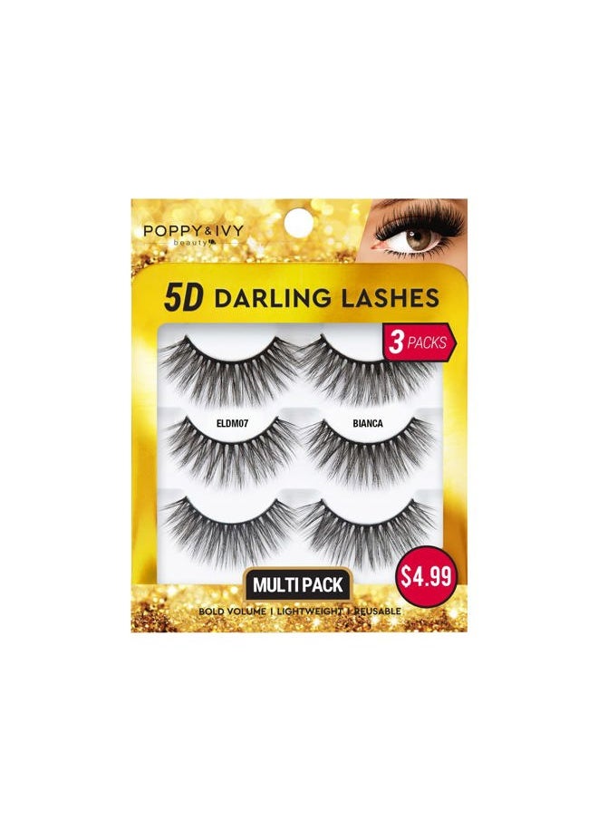 Absolute New York Poppy & Ivy 5D Darling Lashes - 3 Pairs (BIANCA) 