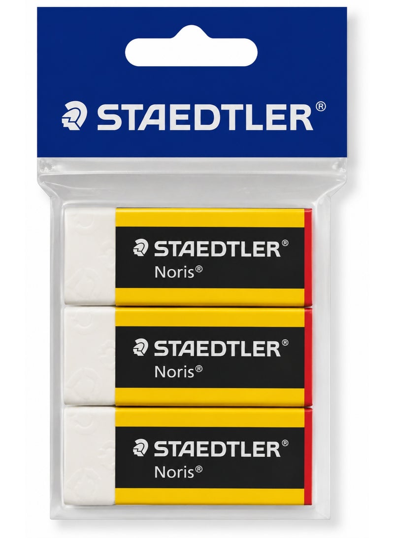 3-Piece Noris Pencil Eraser Set