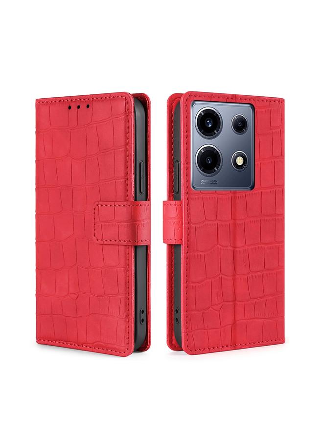 Zaboon Case For Infinix Note 30 VIP 5G Skin Feel Crocodile Magnetic Clasp Leather Phone Case - Image 1