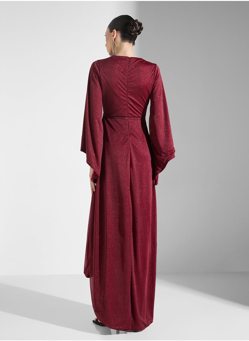 Khizana - A-Line Dress With Flare Sleeves - Image 1