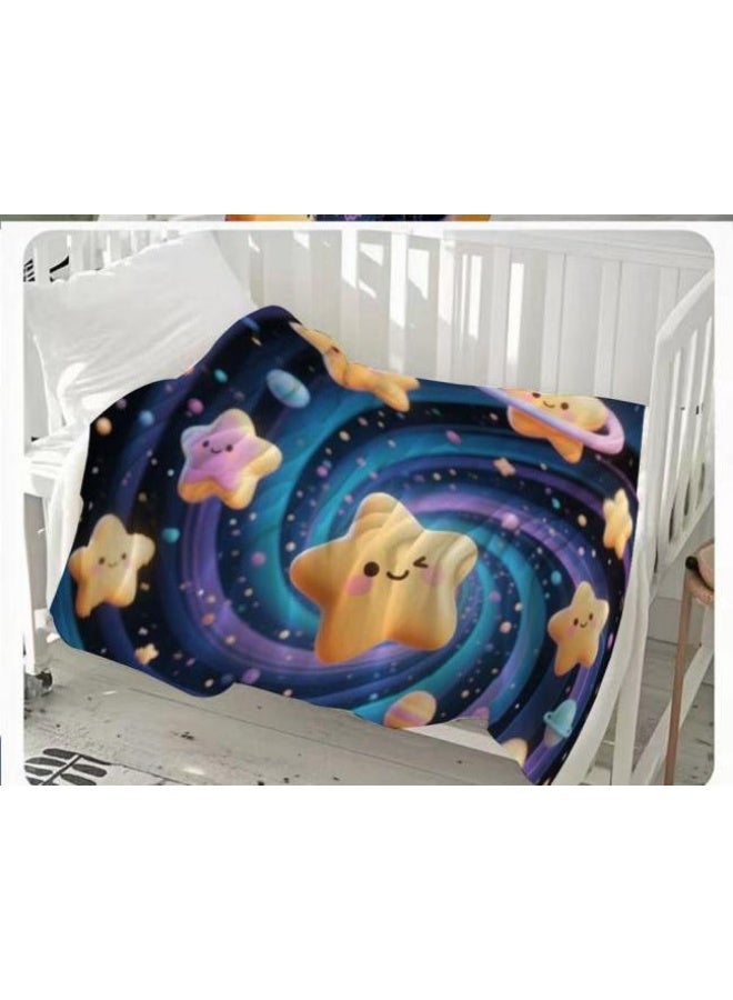 general Children's or student cartoon flannel thin blanket (warm and comfortable, suitable for sleep, games) 100cm*150cm - 913 - Image 1