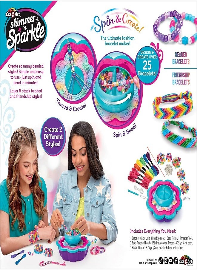 Shimmer N Sparkle - 2-in-1  Spin & Bead Friendship  Studio Bracelet Maker - Image 1