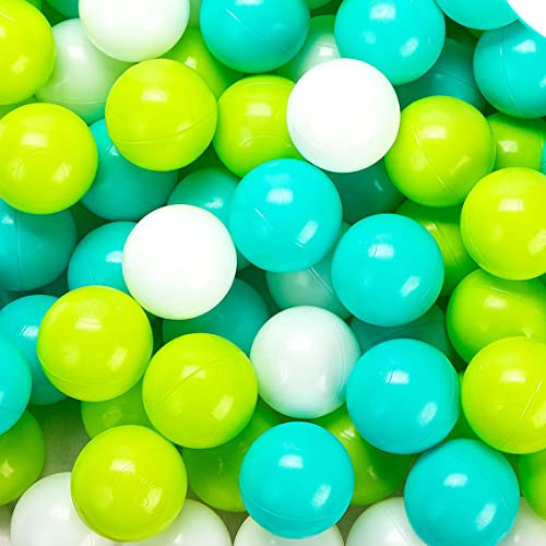 Hovenlay 100 Ball Pit Balls for Kids Plastic Balls for Ball Pit Play Balls for Toddlers Babies Ideal for Ball Pit Kiddies Pool Indoor Playpen - Image 1