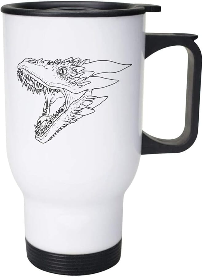 Azeeda 400ml 'Dragon Head' Reusable Coffee/Travel Mug (MG00054390)
