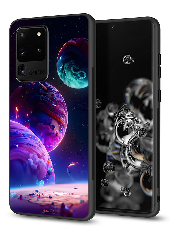 Tolwak Samsung Galaxy S20 Ultra Protective Case Cover Planet Pattern - Image 1