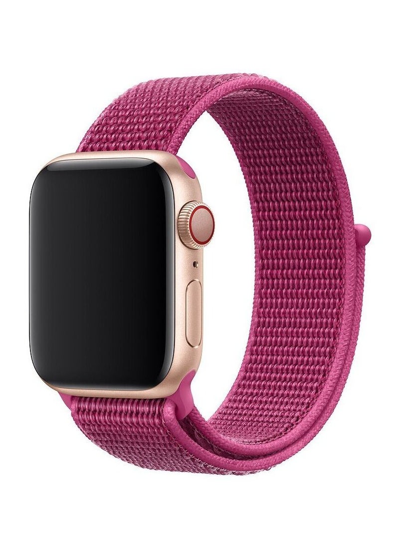 CATANES Nylon Sport Loop Band Compatible for Apple Watch 42mm (Series 10) 38mm 40mm 41mm Dragonfruit - Image 5
