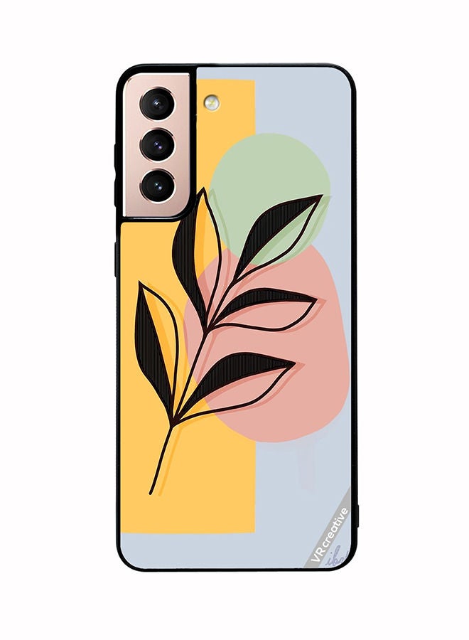 VR CREATIVE Protective Case Cover For Samsung Galaxy S21 Plus 5G Abstract Shapes And Floral Design Multicolour - Image 1