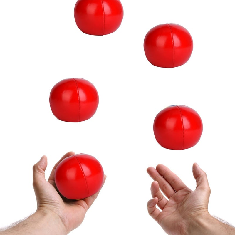 3 pcs PU Juggling Balls Clown Juggle Ball Set for Beginner&Professionals(red) - Image 3