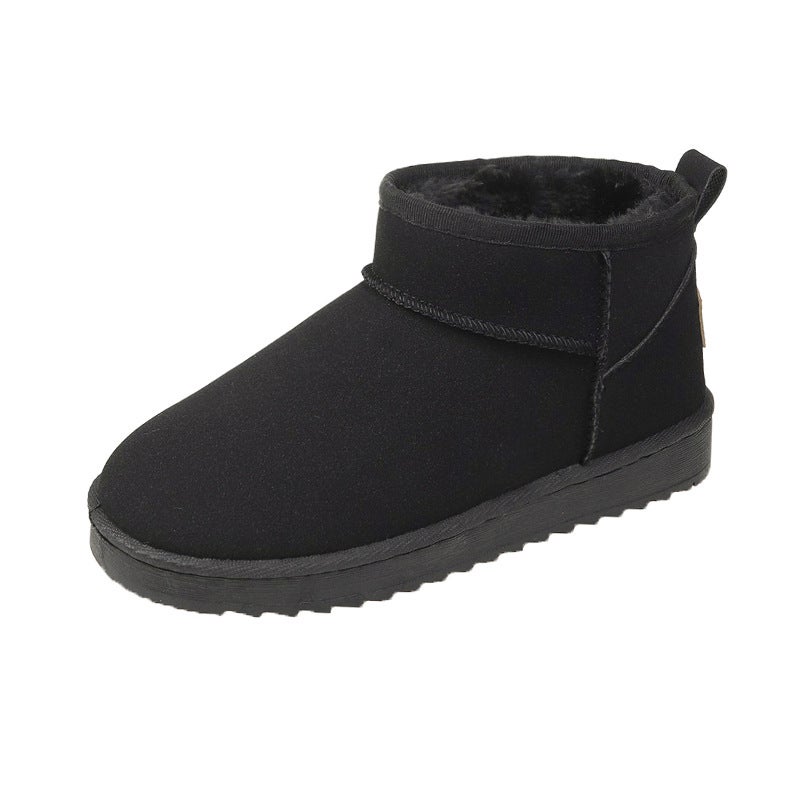 Plus Size Thick Platform Womens Snow Boots Black