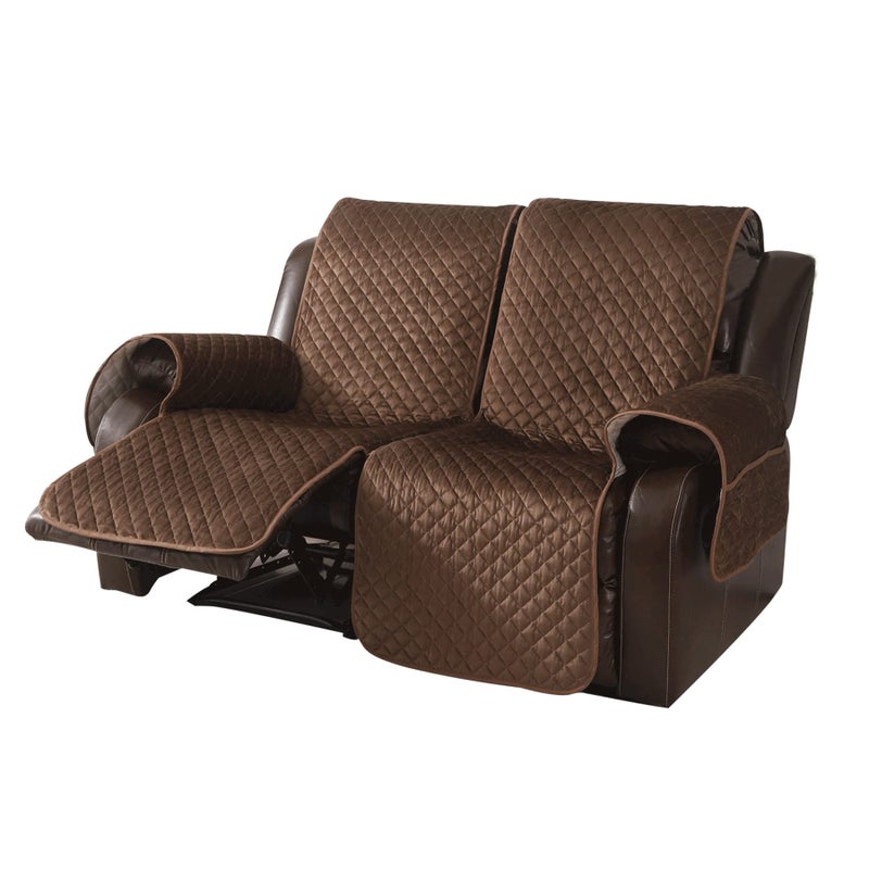LUFEIJIASHI LUFEIJIASHI Non Slip Recliner Sofa CoversVelvet Waterproof Recliner Couch Covers for 2 seatWashable Reclining Couch Cover Furniture Protector for DogsPets Brown 2 Seater