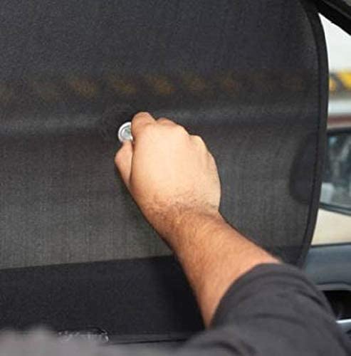 Auto Hub Cotton Car Window Sun Shade for Side Windows, Car Sunshade (2pc, Black Sunshade for Car) - Image 2