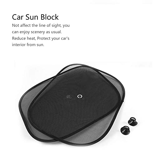 Auto Hub Cotton Car Window Sun Shade for Side Windows, Car Sunshade (2pc, Black Sunshade for Car) - Image 5