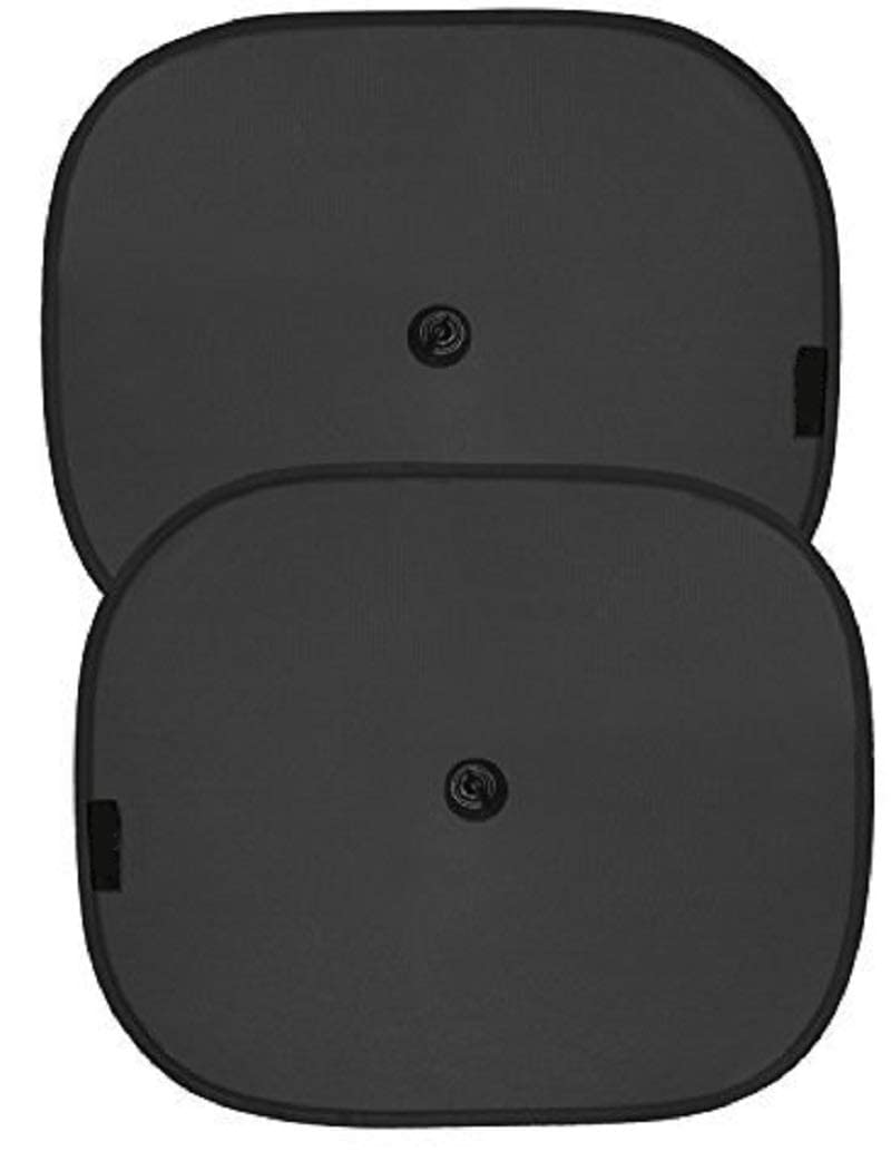 Auto Hub Cotton Car Window Sun Shade for Side Windows, Car Sunshade (2pc, Black Sunshade for Car) - Image 1