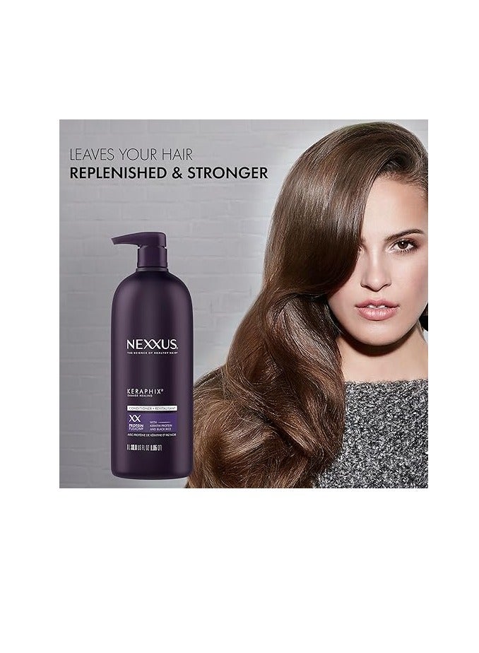 Nexxus Keraphix ProteinFusion Conditioner with Keratin Protein and Black Rice Conditioner for Damaged Hair 33.8 oz - Image 3