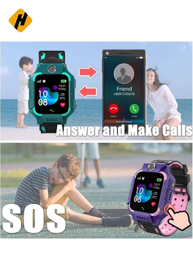 HuHa Q19 New Children's Positioning Student Factory Outlet Smart Watch Phone (Dark Blue) - Image 2