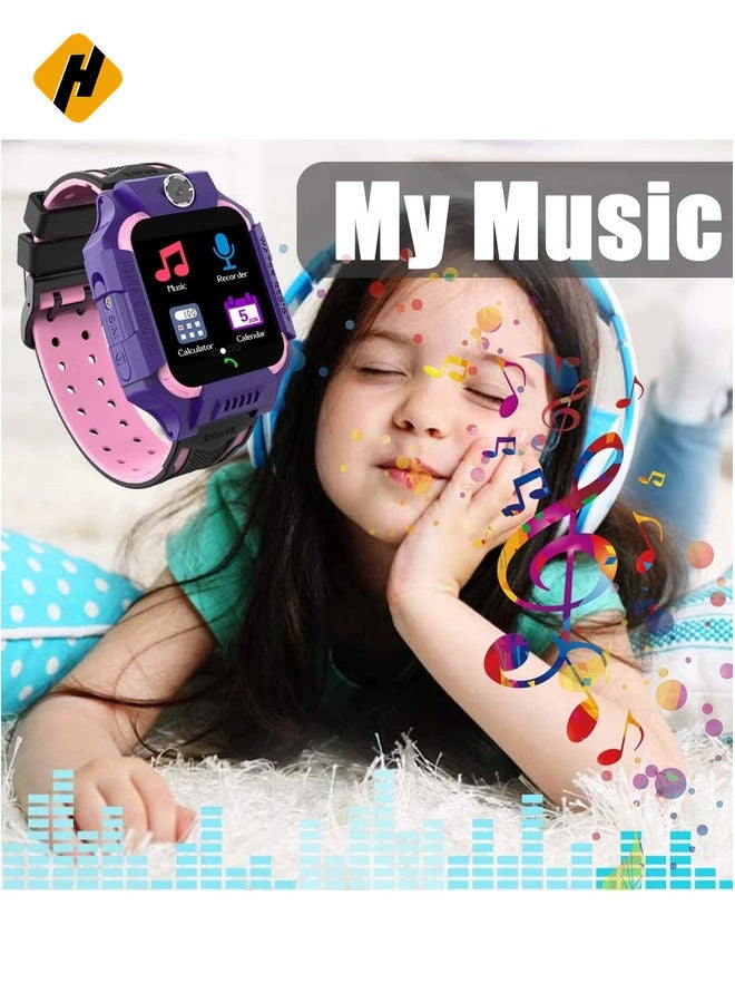 HuHa Q19 New Children's Positioning Student Factory Outlet Smart Watch Phone (Dark Blue) - Image 4