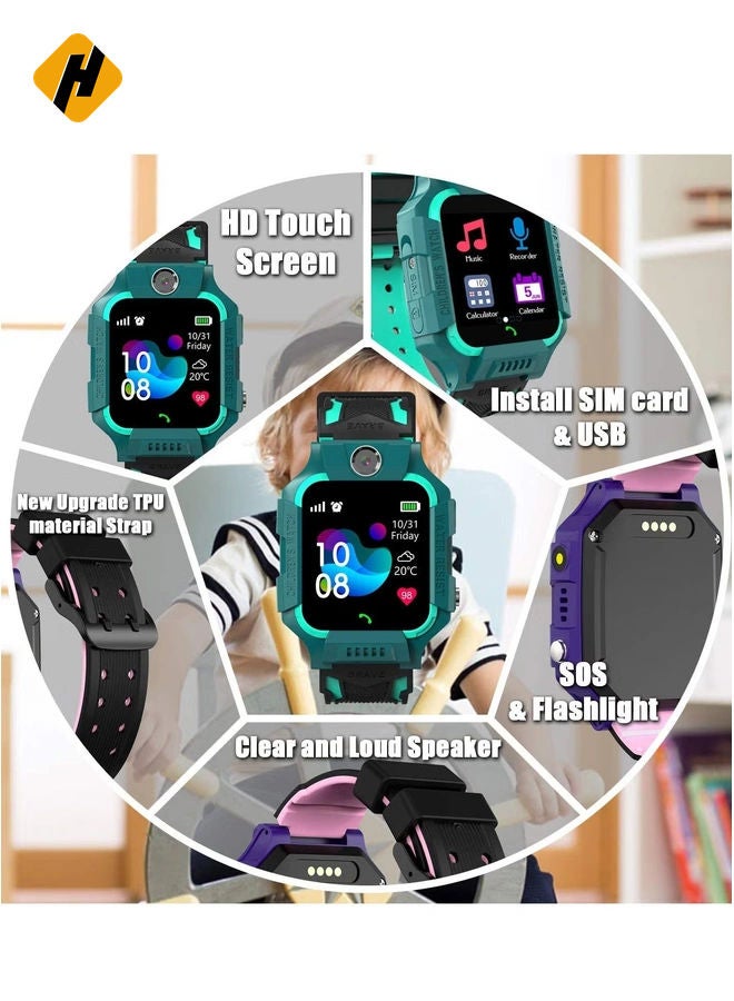 HuHa Q19 New Children's Positioning Student Factory Outlet Smart Watch Phone (Dark Blue) - Image 5