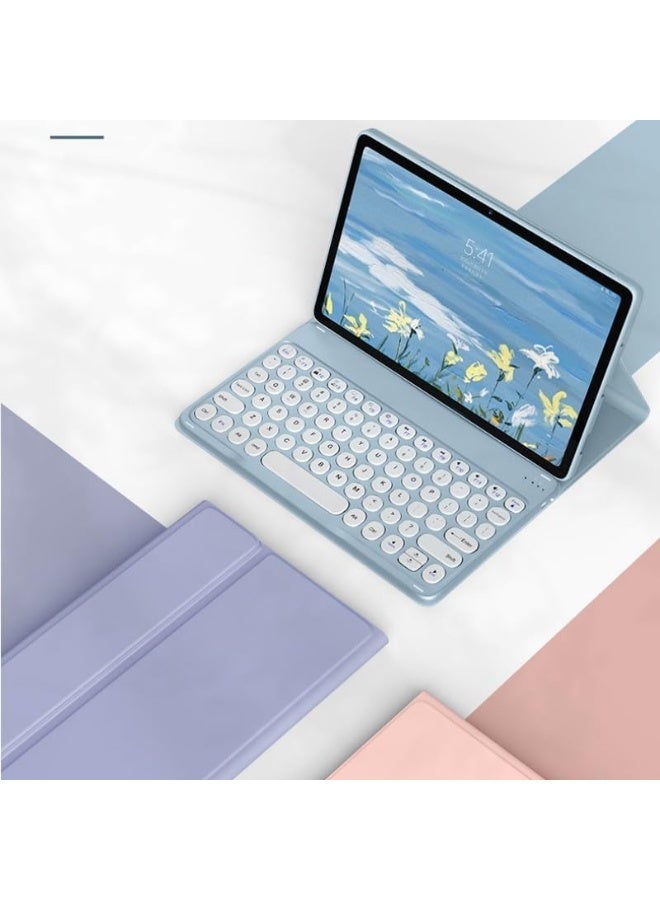 general Keyboard Case Compatible with Huawei MatePad 12X / MatePad Air, Round Keys Bluetooth Wireless Removable Keyboard & Tablet Protective Cover - Image 4