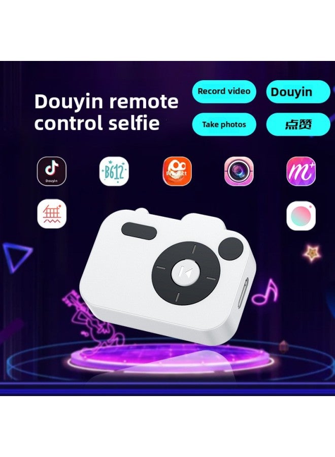 Loquat Charging TikTok Remote Control Multi-function Bluetooth Selfie Device Mobile Phone Camera Live Video Fast Hand Controller-Color:Black TikTok Remote Control (charging)  - Image 1