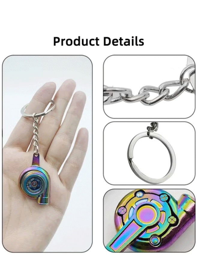 DAEVO LED Turbo Keychain, Unique Shape, Sound and LED Light, Battery Powered, Metal Electric Electronic Car Flashlight Keychain Pendant for Car Key, Car Decorations Perfect Gifts - Image 5