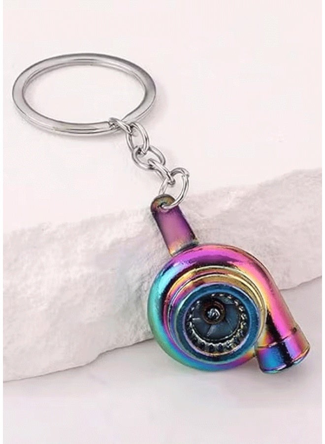 DAEVO LED Turbo Keychain, Unique Shape, Sound and LED Light, Battery Powered, Metal Electric Electronic Car Flashlight Keychain Pendant for Car Key, Car Decorations Perfect Gifts - Image 4