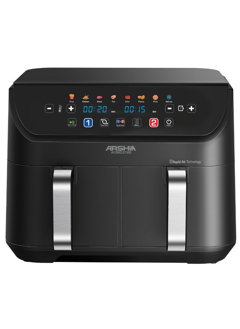 Arshia German Arshia fryer, 2 drawers, 9 liters, 3185 