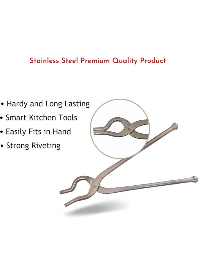 Ayda ملقط صلب غير قابل للصدأ باكاد كروس شيمتا سانداسي ذكي ملقط صغير متعدد الوظائف فضي - Image 4