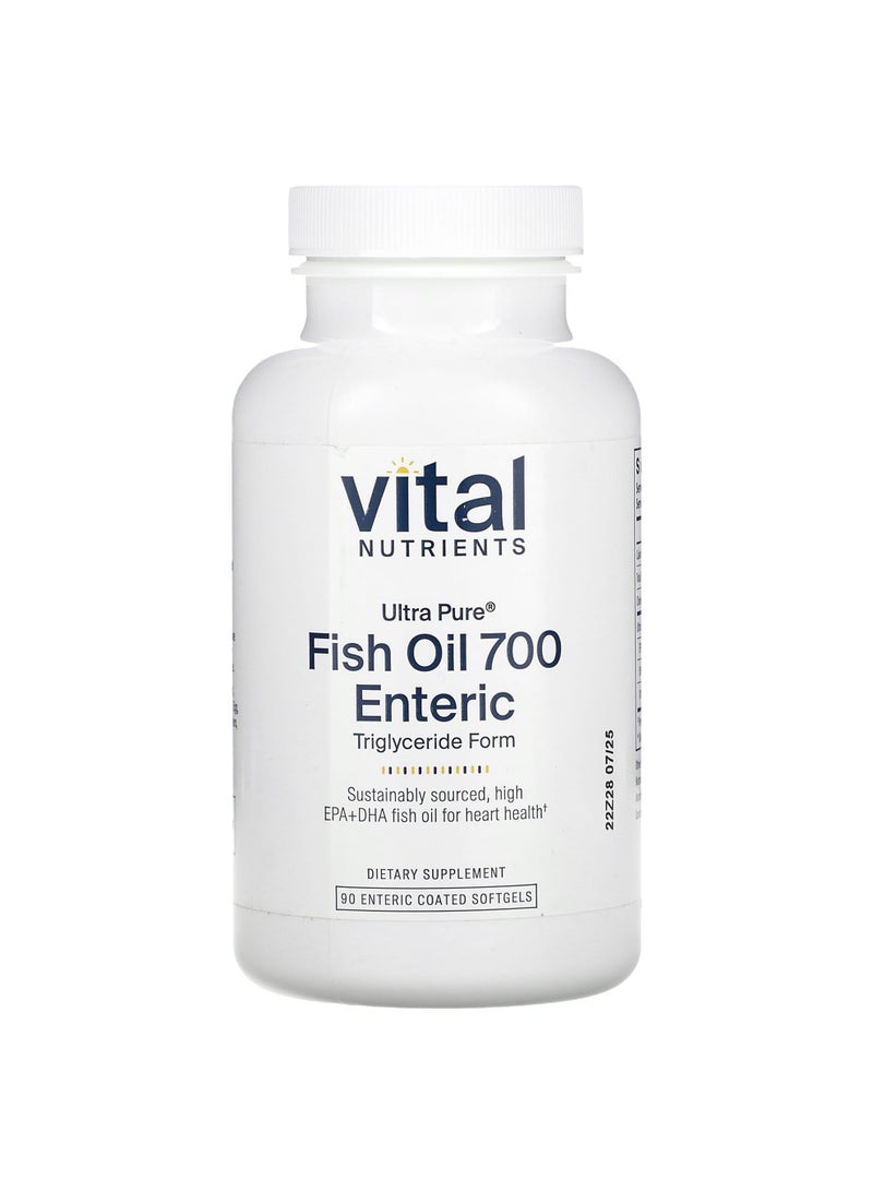Vital Nutrients Ultra Pure, Fish Oil 700 Enteric, 90 Enteric Coated Softgels