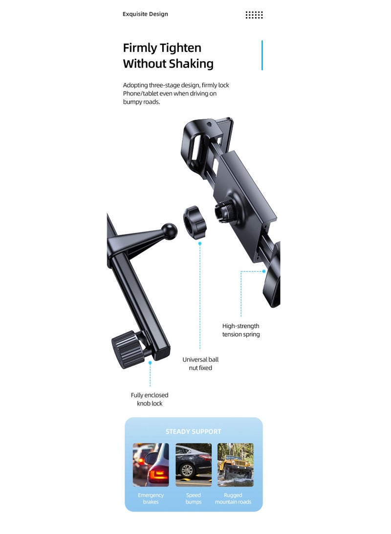 Usams 360 Adjustable Backseat car mobile holder universal rear seat phone tablet mount - Image 3