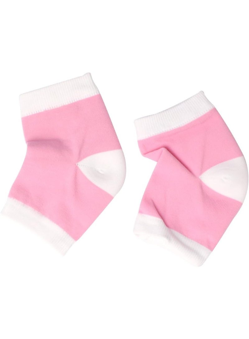 Moisturizing Gel Heel Socks for Men and Women - Open Toe Soft Silicon Sock for Dry Cracked Feet and Pain Relief (Pink, 1 Pair) - Image 1