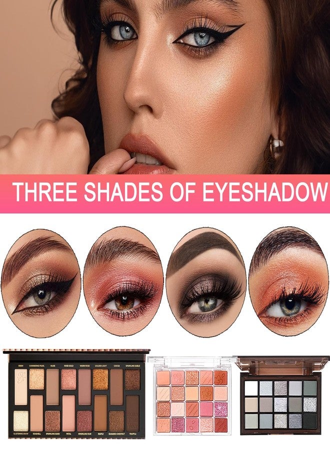 SHELAKIN All in One Makeup Kit, Makeup Kit for Women Full Kit, Travel Make Up Gift Set for Women, Teens & Girls, Includes Eyeshadow Lipstick Eyeliner Eyebrow Pencil Brush Set, Beginners and Professionals Alike - Image 4
