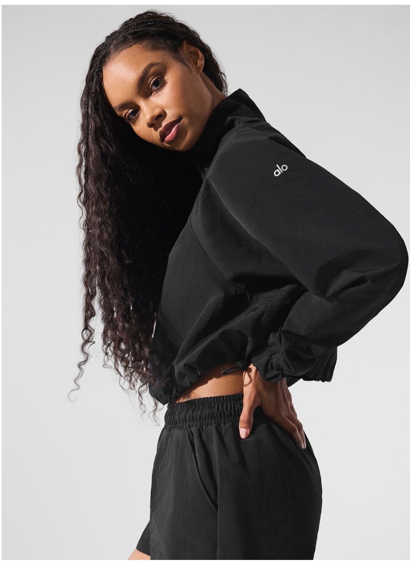 alo - alo half-zip Jacket Short stand-up collar Sports casual yoga jacket - Image 1