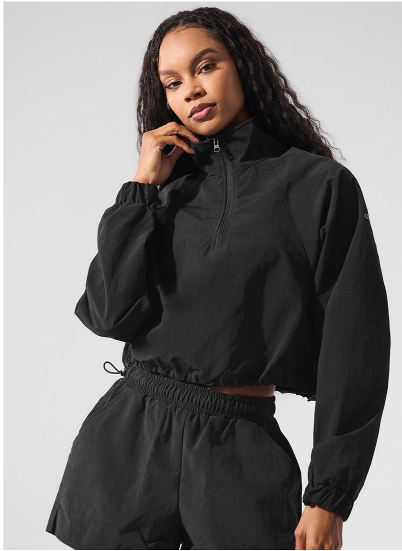 alo - alo half-zip Jacket Short stand-up collar Sports casual yoga jacket - Image 1