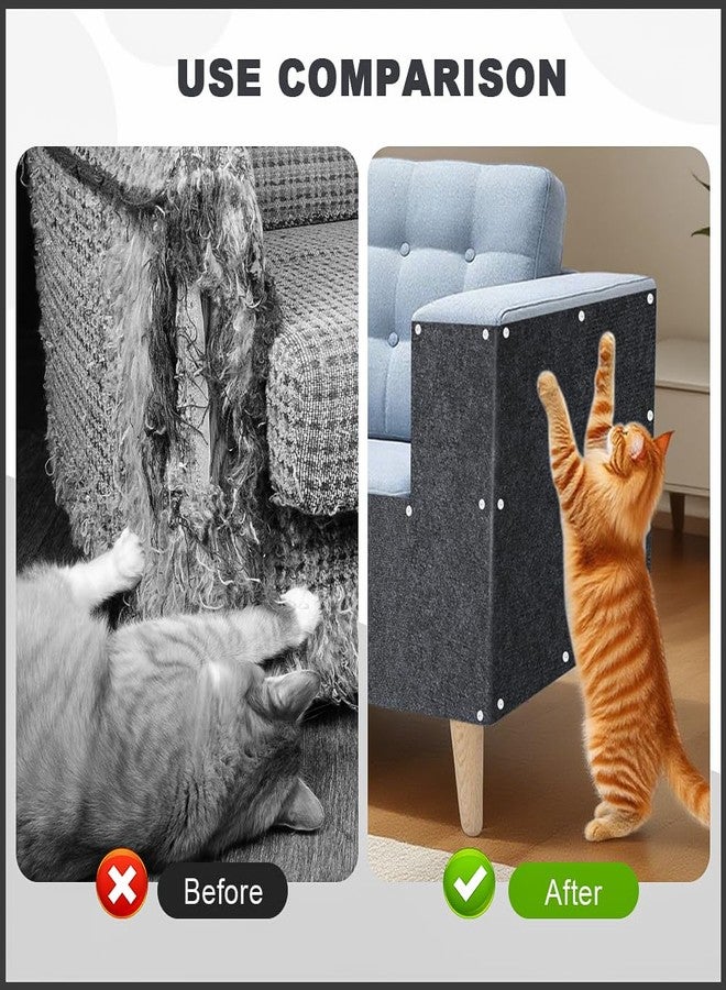 Ranjaner Cat Scratch Furniture Protector, Self-Adhesive Cat Scratch Deter-Rent for Furniture, Trimmable DIY Climbing Scratcher Couch Protector from Claws Scratching, 78.7"x15.7" - Image 3