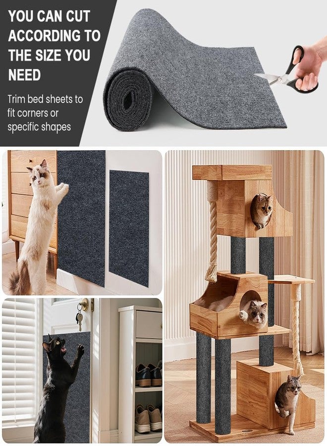 Ranjaner Cat Scratch Furniture Protector, Self-Adhesive Cat Scratch Deter-Rent for Furniture, Trimmable DIY Climbing Scratcher Couch Protector from Claws Scratching, 78.7"x15.7" - Image 4