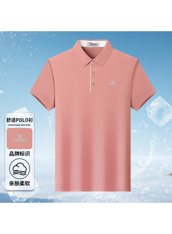 Tucano summer Fashion Minimalist Breathable Men's Short Sleeve Polo Shirt With Collar - Image 2