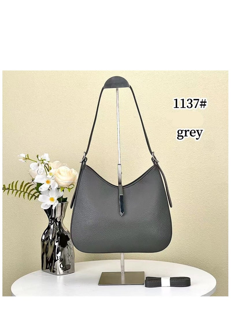 Women's Shoulder Bag, Ladies Medium Tote Bag Handbags, Womens Purses Small Crossbody Bags Designer Top Handle Satchel with Adjustable Strap (Grey-1137) - Image 1