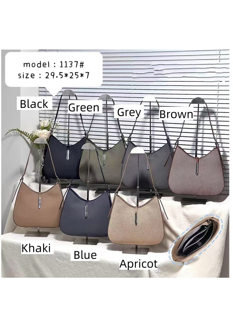 Women's Shoulder Bag, Ladies Medium Tote Bag Handbags, Womens Purses Small Crossbody Bags Designer Top Handle Satchel with Adjustable Strap (Grey-1137) - Image 3