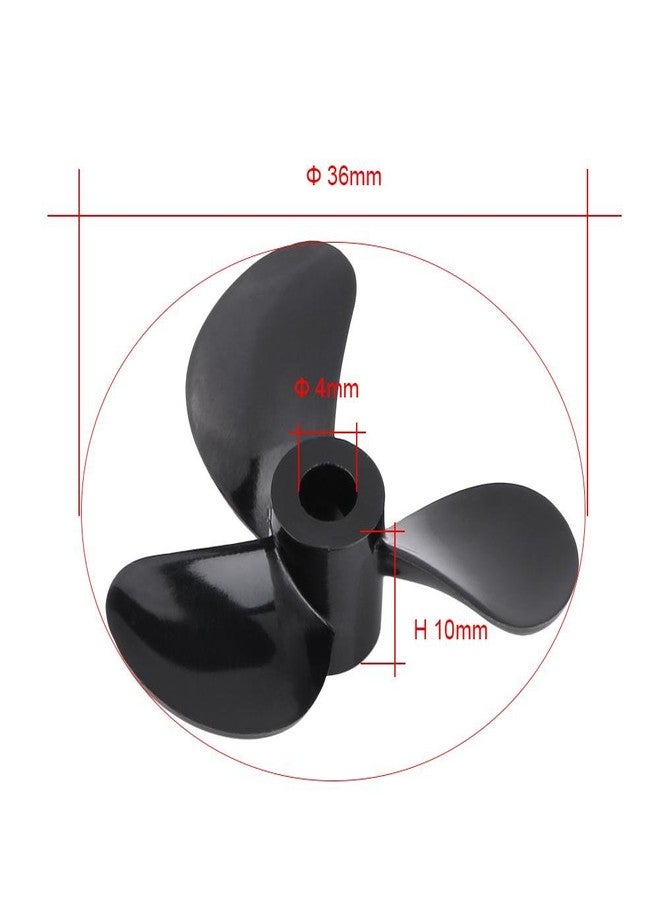 Dilwe RC Boat Propellers, Plastic Underwater CW CCW 3 Blades RC Boat Ship Outboard Propellers Props 4mm Shaft - Image 3