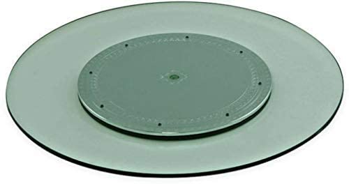 JVS Revolving Toughened Glass Turntables Lazy Susan 18", Original, Multicolour - Image 2