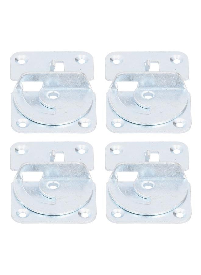 Thoraya 4PCS Bed Rail Bracket Heavy Duty Stainless Steel Bed Rail Fittings for Bed Frame Footrest  - Image 1