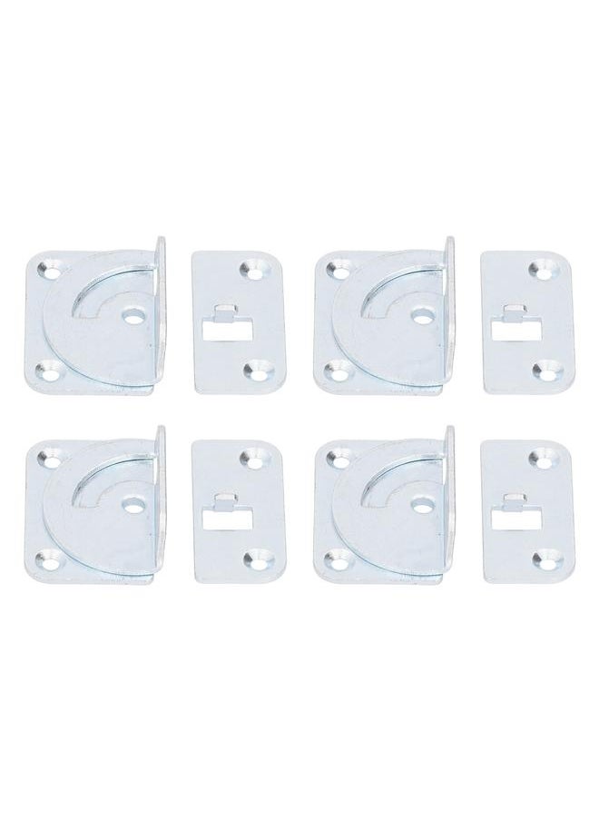 Thoraya 4PCS Bed Rail Bracket Heavy Duty Stainless Steel Bed Rail Fittings for Bed Frame Footrest  - Image 3