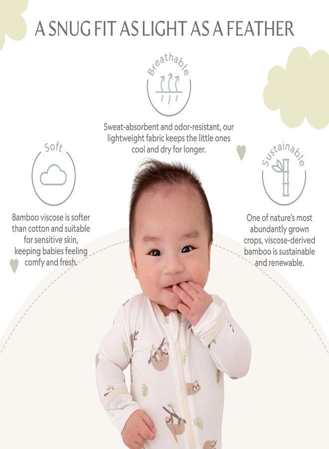 Bamboo Little Soft Baby Footie Pajamas, Baby Clothes, Newborn Sleepers, 95% Viscose and 5% Spandex, 0-24 Months - Image 3