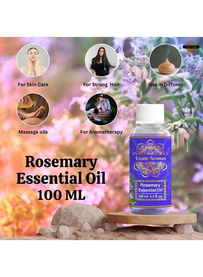 Exotic Aromas Rosemary Oil For Hair Growth 100 Ml Skin Aromatherapy 100% Pure & Natural - Image 3
