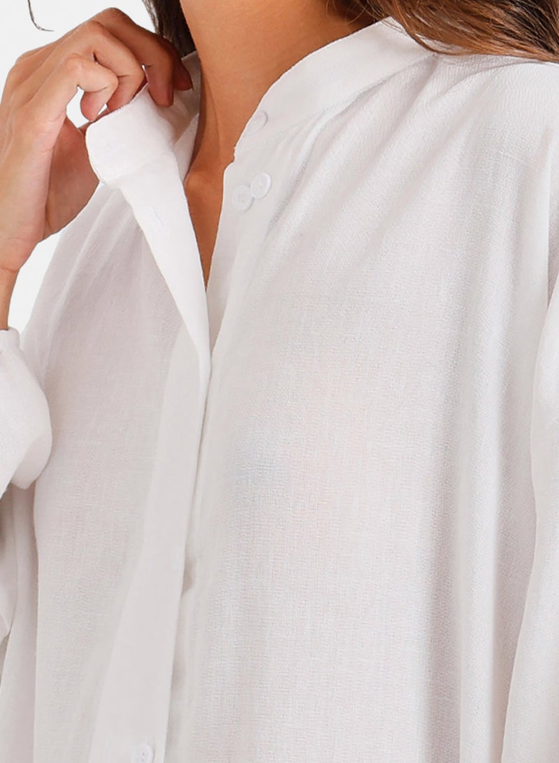 Carina Mandarin Collar Tunic Shirt - Image 5