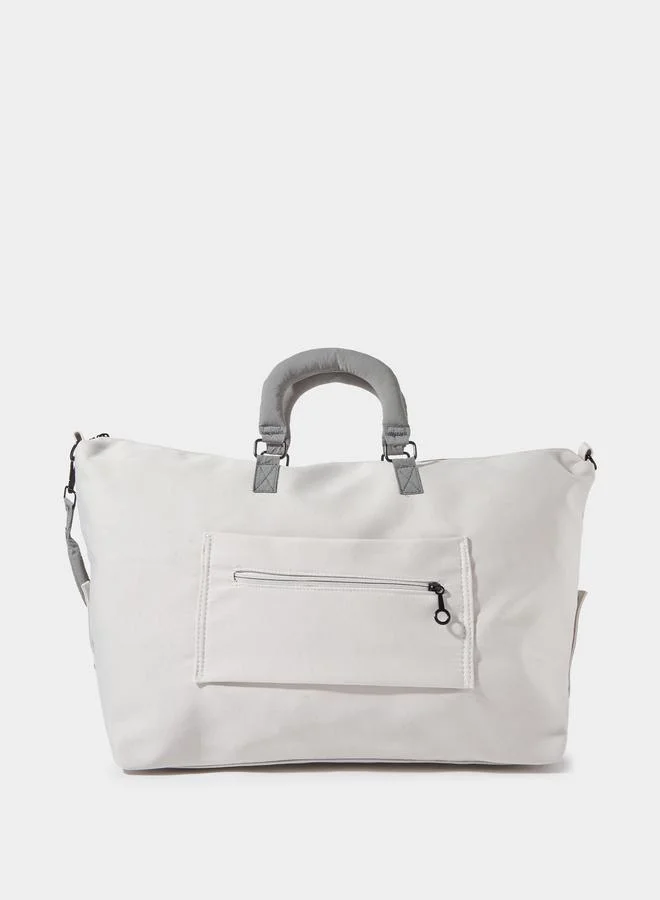 ستايلي Grey Gym Bag with Padded Handle