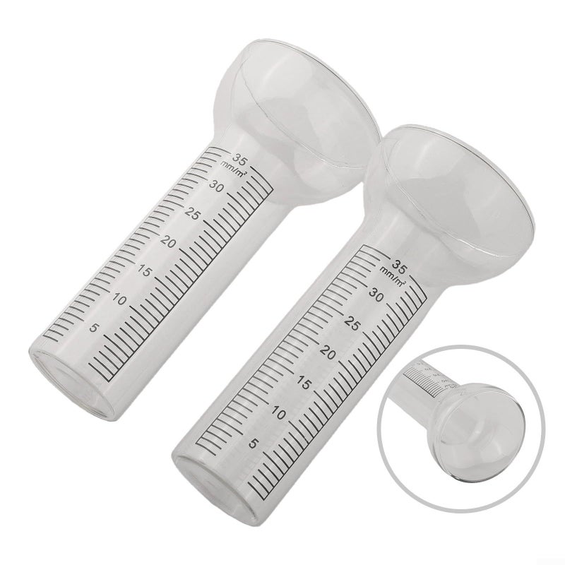 Precipitation Measurement Tube 35mm Scale Transparent Outdoor Rain Gauge 2 Pack - Image 5