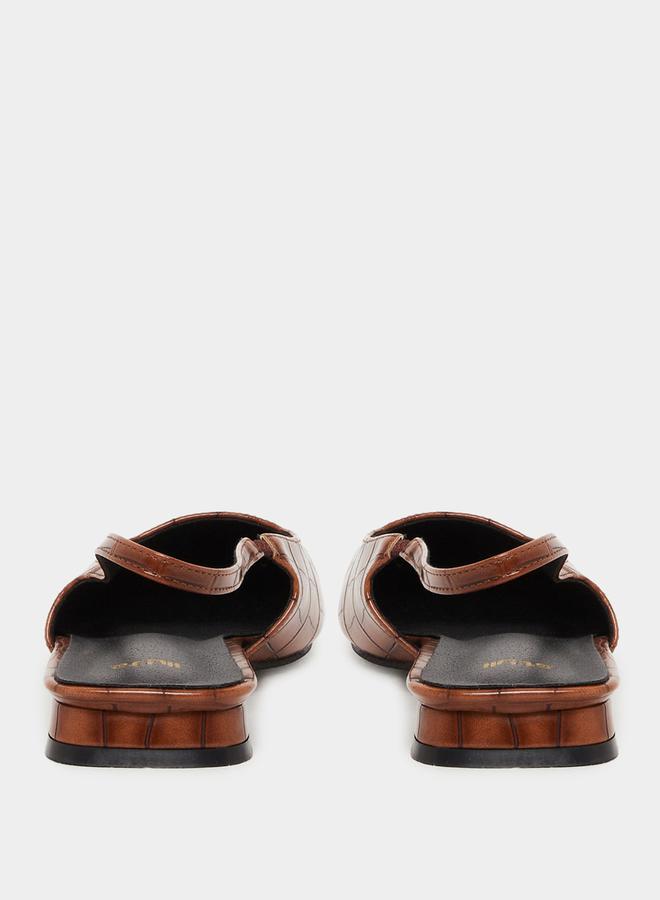 Styli Animal Textured Slingback Shoes  - Image 4