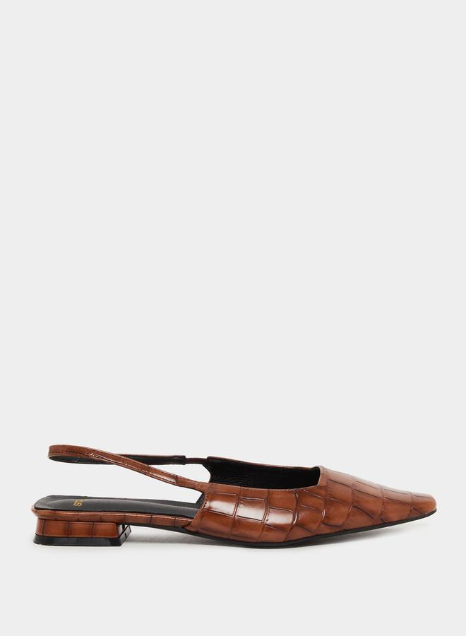 Styli Animal Textured Slingback Shoes  - Image 1