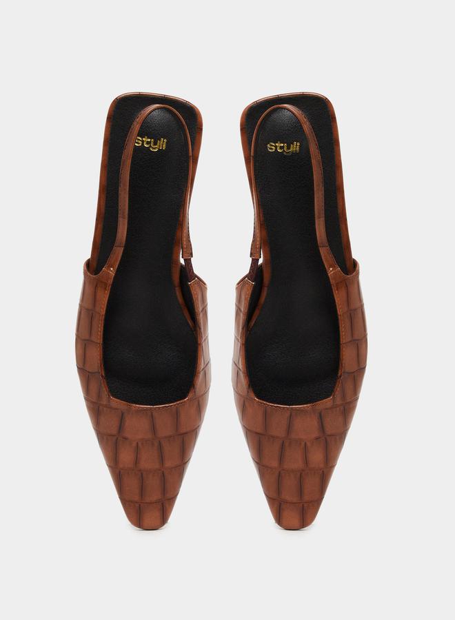 Styli Animal Textured Slingback Shoes  - Image 5